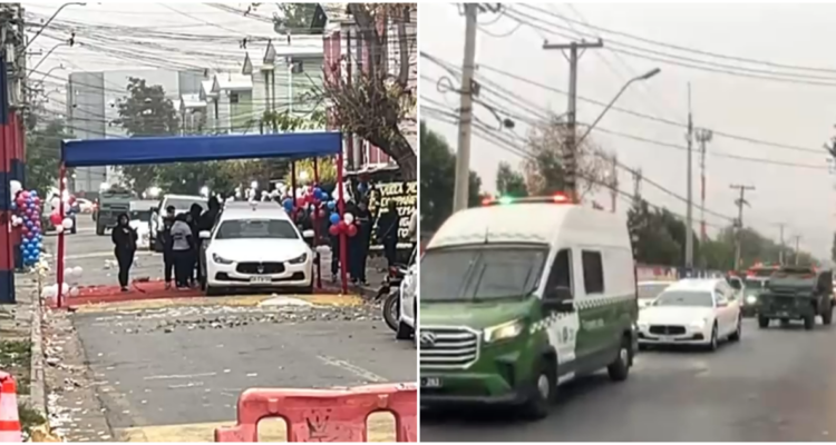 Con carroza Maserati y fuerte contingente policial: comienza funeral del narco asesinado en Quilicura