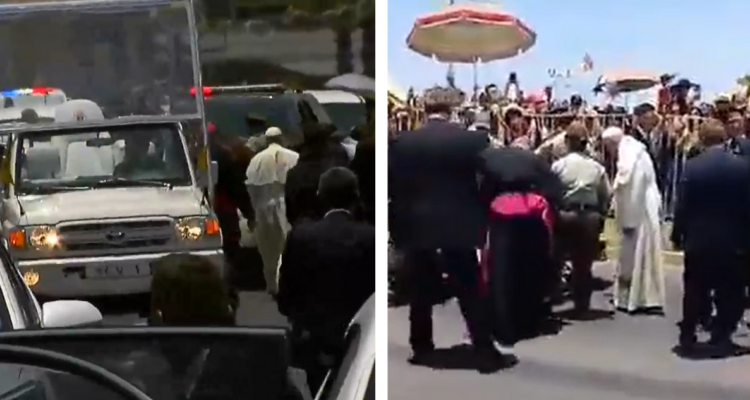 La vez en que Francisco bajó del papamóvil para ayudar a carabinera que cayó de su caballo en Iquique