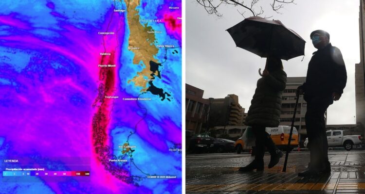 Anuncian río atmosférico grado 5 en 10 regiones del país: revisa dónde y cuándo lloverá