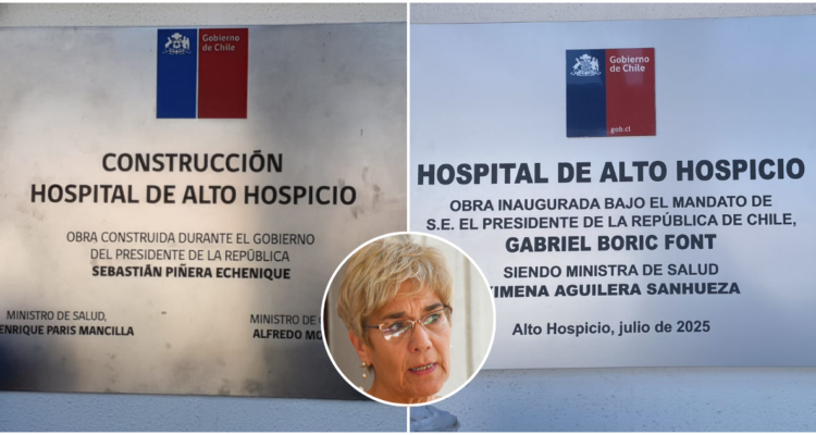 Senadora Ebensperger denuncia retiro de placa de Piñera en hospital por una placa de Boric