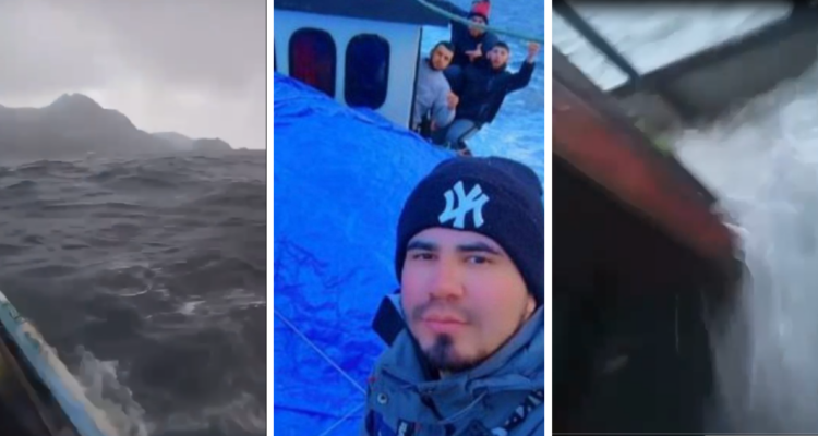 Video muestra angustiantes minutos previos a hundimiento de lancha en Magallanes: buscan a tripulantes