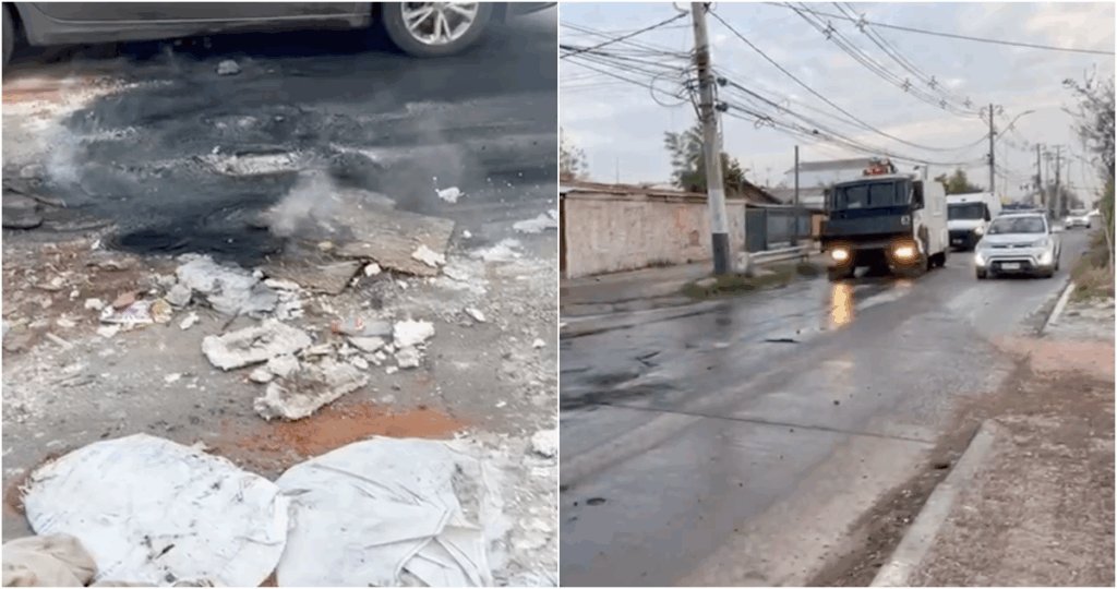 Incidentes en San Bernardo: cercanos a sujeto abatido por Carabineros protestan con barricadas