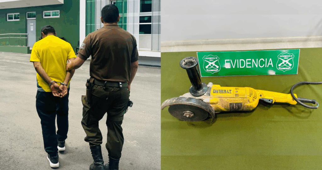 Detienen a hombre por iniciar incendio forestal mientras trabajaba con galletera eléctrica en Quilpué