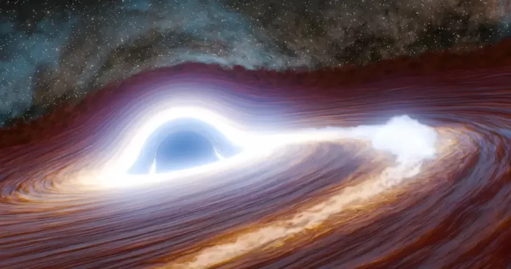 Detectan el destello más potente jamás observado proveniente de un agujero negro supermasivo