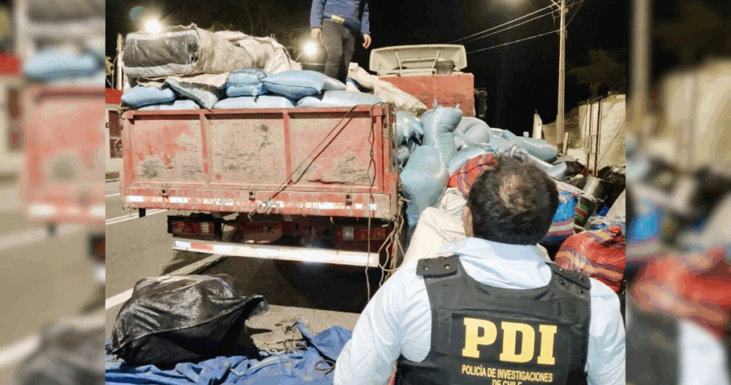 Incautan más de una tonelada de cobre robado oculto en carga de camiones en Arica