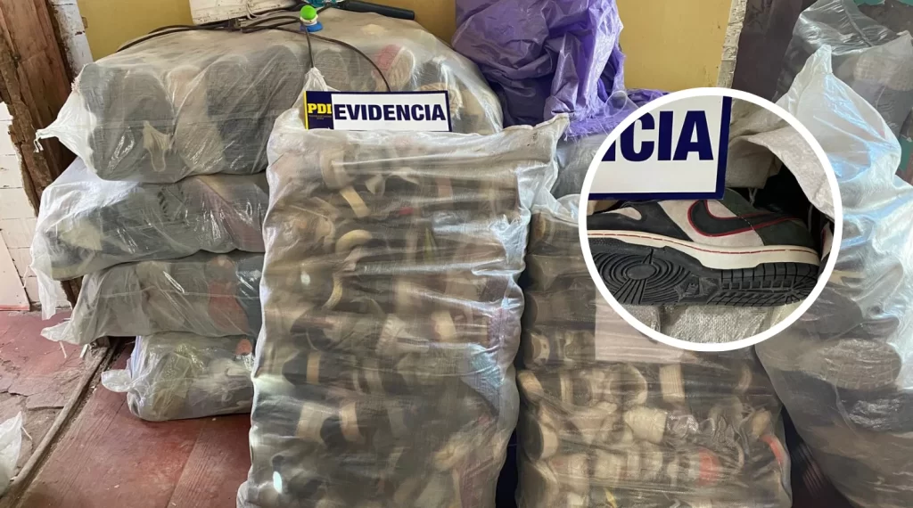 Detienen a tres personas por robo de 6 mil pares de zapatillas en Arica: avalúo es de $30 millones