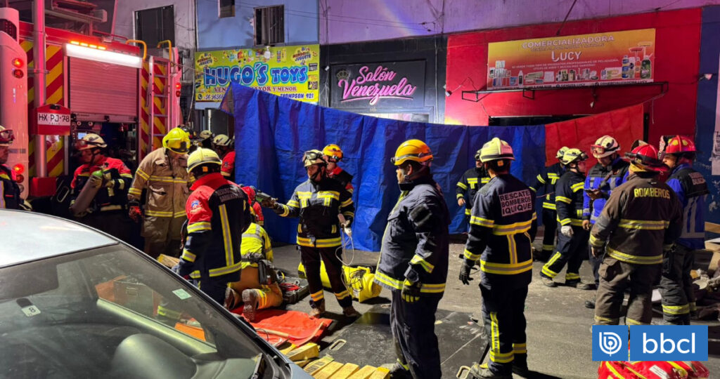 Estructura de salón de belleza colapsa y deja una persona fallecida y varias heridas en Iquique