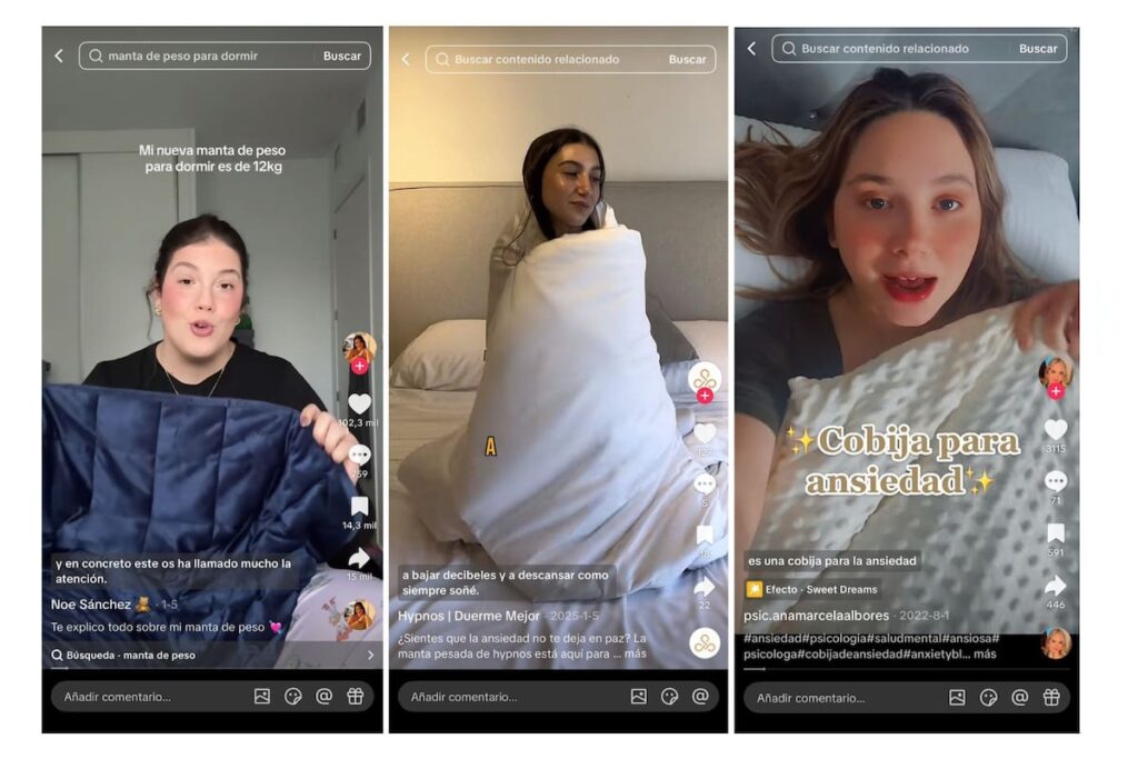 Las mantas de 10 kilos virales en TikTok: ¿realmente son como un abrazo que calma la ansiedad y el insomnio?