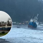 Barco pesquero vara en Corral: Policía Marítima logró evacuar a los tripulantes de la nave