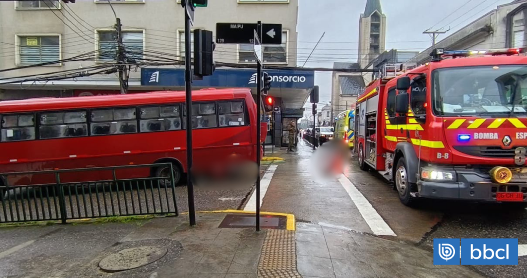 Estudiante de Derecho muere atropellado por bus en pleno centro de Valdivia: chofer quedó detenido