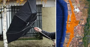 Emiten alerta meteorológica para el norte de Chile por vientos de hasta 110 km/h y posible ventisca