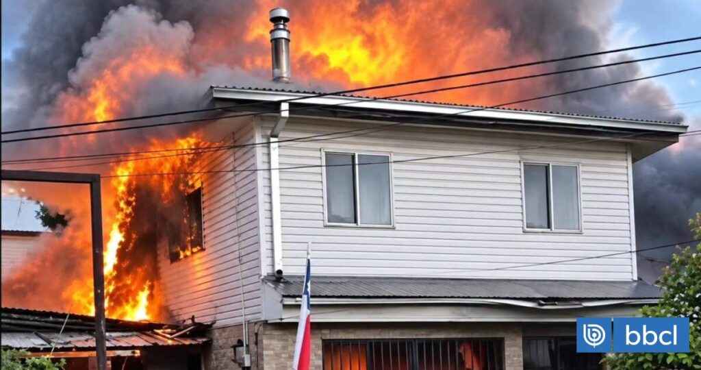 Reportan al menos dos viviendas totalmente destruidas por incendio en sector oriente de Talca