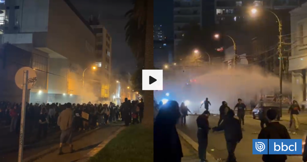 Reportan enfrentamientos de carabineros con manifestantes por conmemoración del 11-S en Valparaíso