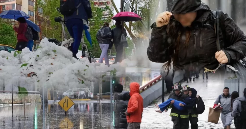 RM espera otra lluvia intensa con comunas sin clases, polígonos de seguridad y bomberos acuartelados